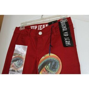 VIP Jeans Sculpting Stretch Skinny Jeans Cotton Red Low Rise Juniors 5/6 NEW